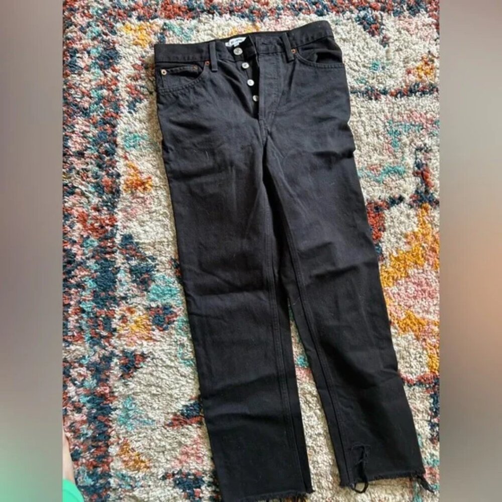 Classic Black Straight Denim Jeans